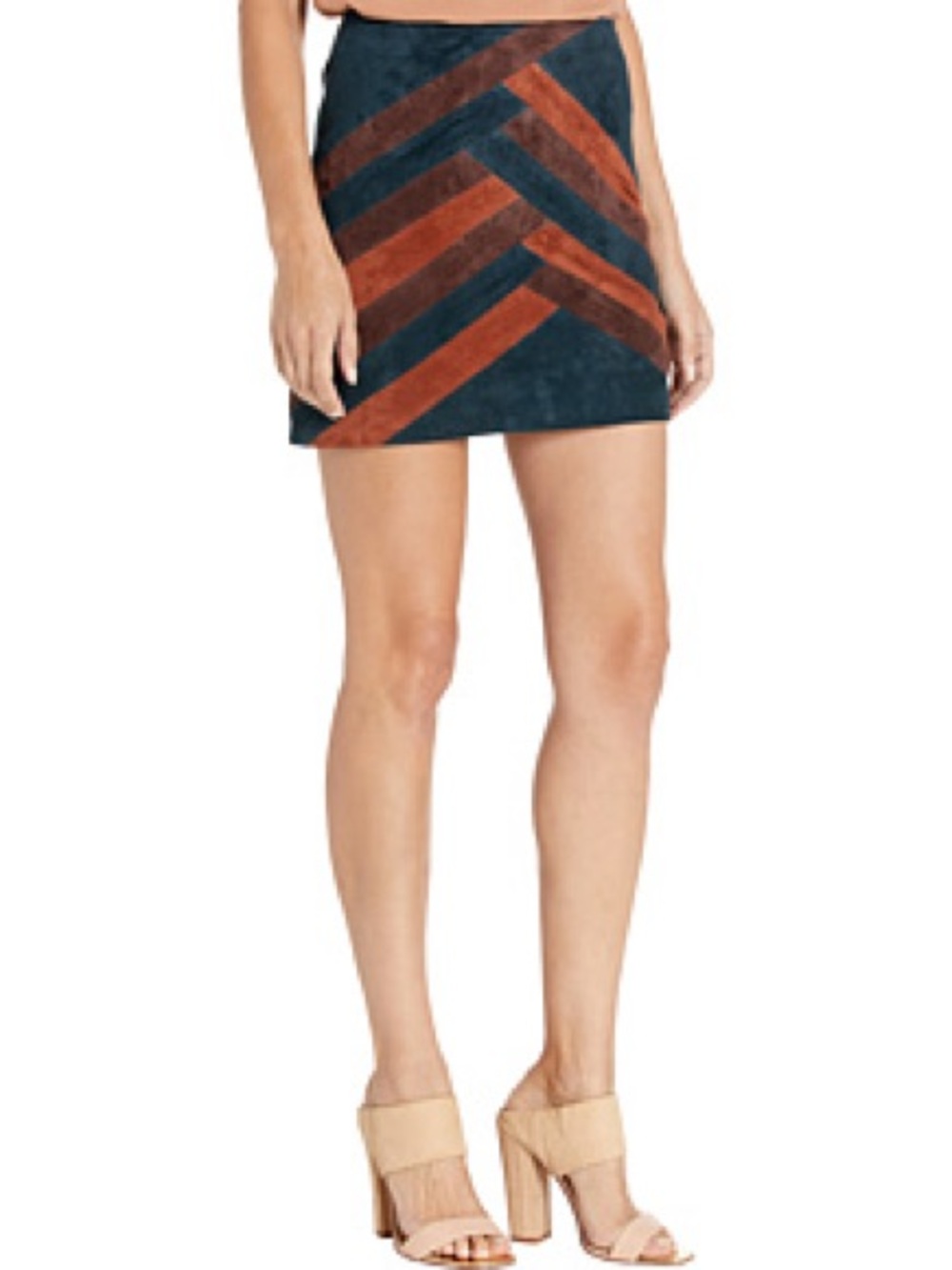 BLANKNIC suede mini skirt